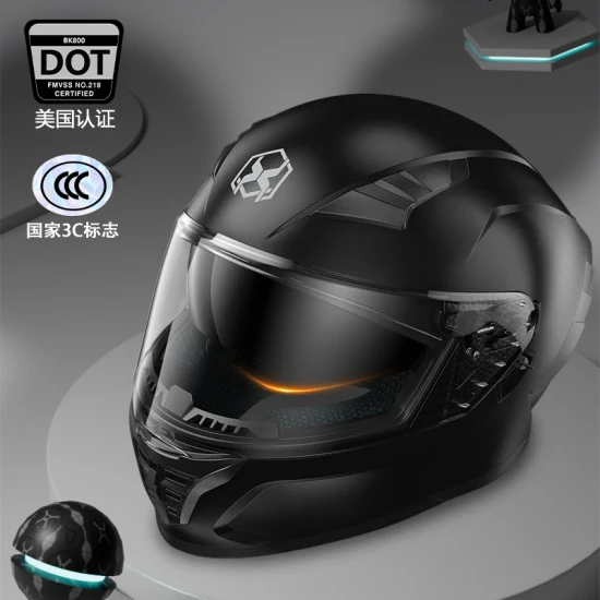 Casque de moto intégral pour hommes, approuvé DOT, casque de moto, scooter électrique approuvé 3c, casque de motocross, protection UV et lentille HD