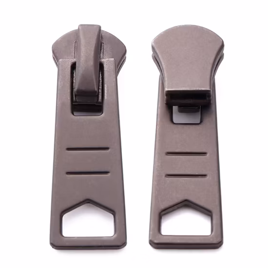 Extracteur de fermeture éclair couleur pistolet en métal, vente en gros, Logo fantaisie Cstom, tête de curseur de fermeture éclair